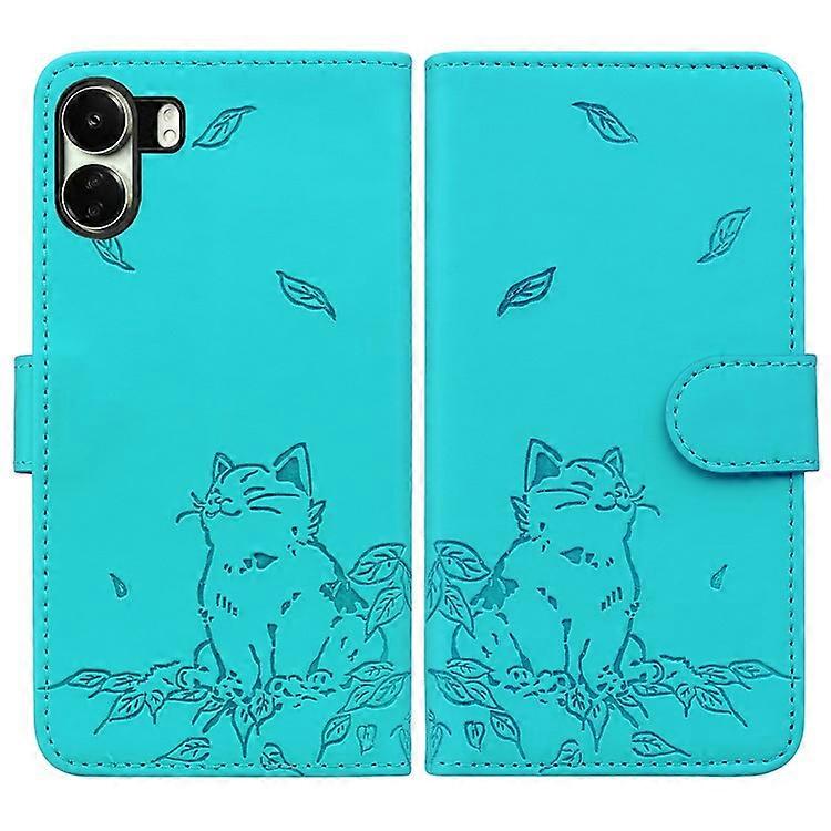 Compatible For Xiaomi Redmi 13C 4G / Poco C65 4G Case Wallet Cat Pattern Imprinted Leather Phone Cover