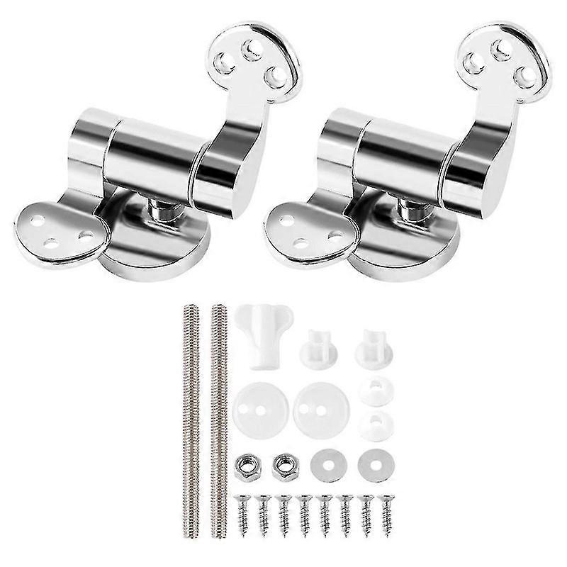 Charnière de siège de toilette, 1 paire de charnières de remplacement en acier inoxydable pour tous les couvercles de siège de toilette à fermeture en douceur