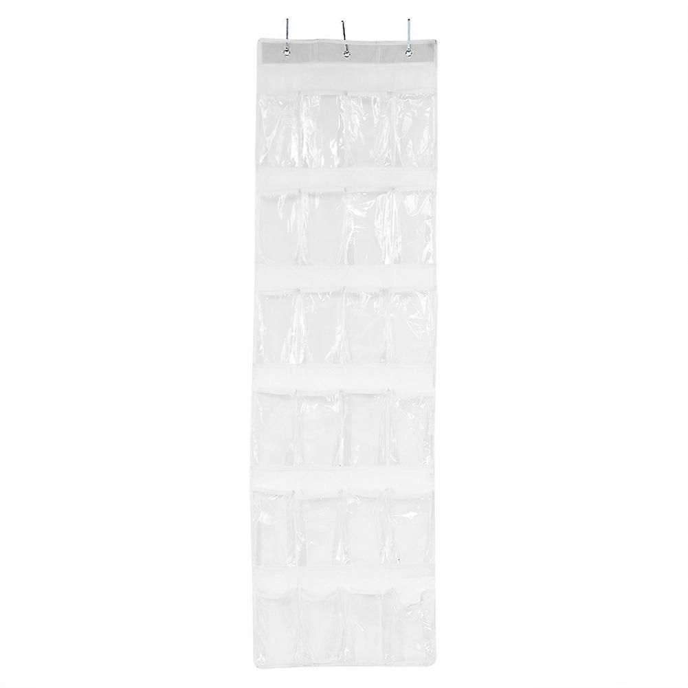 24-Pocket Hanging Transparent Shoe Storage Organizer