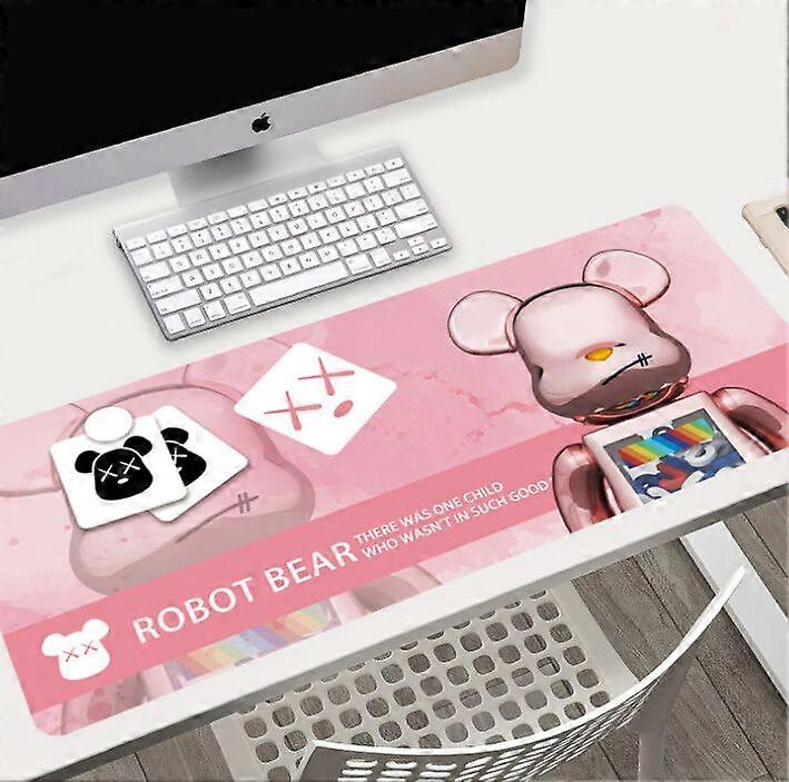 Building block bear personality mouse pad Computer E-sports violence bear table mat - pink 90 * 40 * 0.4cm