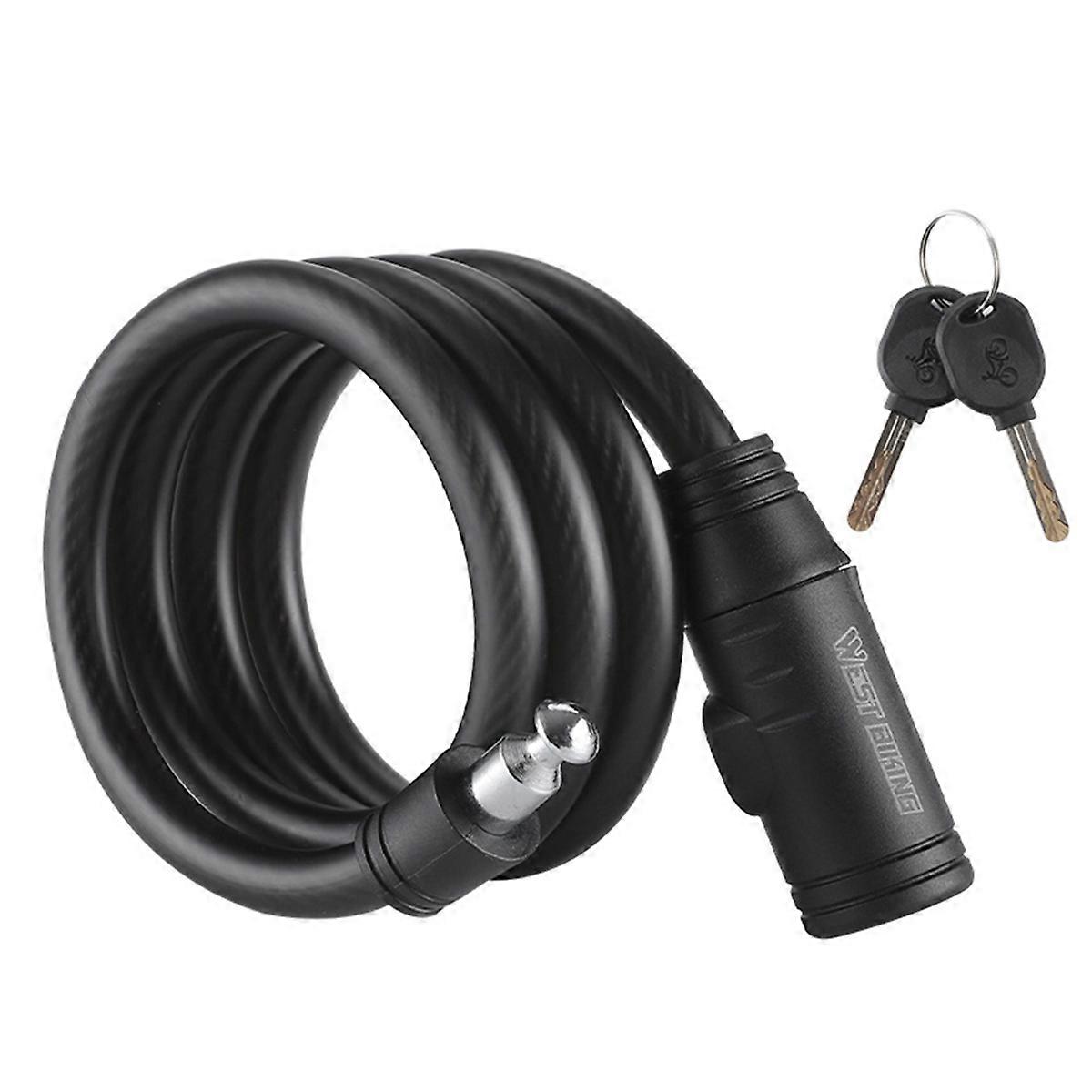Bike Lock with Key Security Cable Lock with Keys Anti Theft Security Cable for Bicycles Electric Vehicles Lock