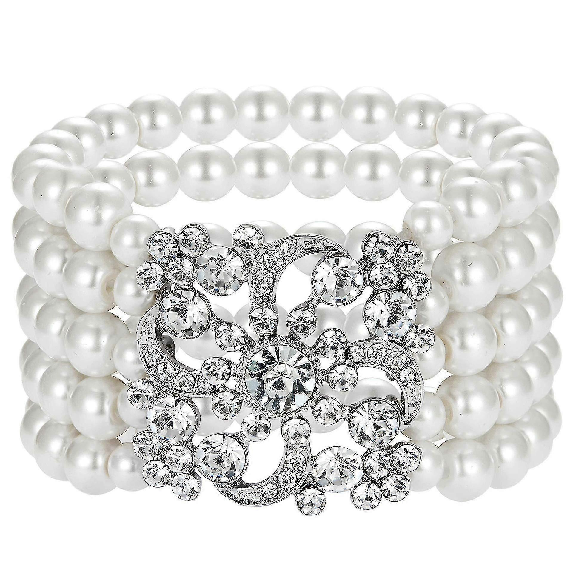 Artificial Pearl Bracelet Pearl Elastic Bracelet Multilayer Bracelet