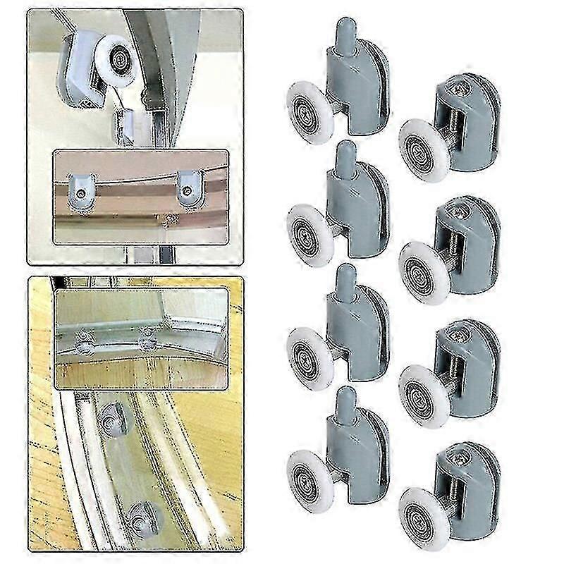 8 Pcs. Shower Door Rollers 25mm Roller Guide For Shower Cabinet Glass
