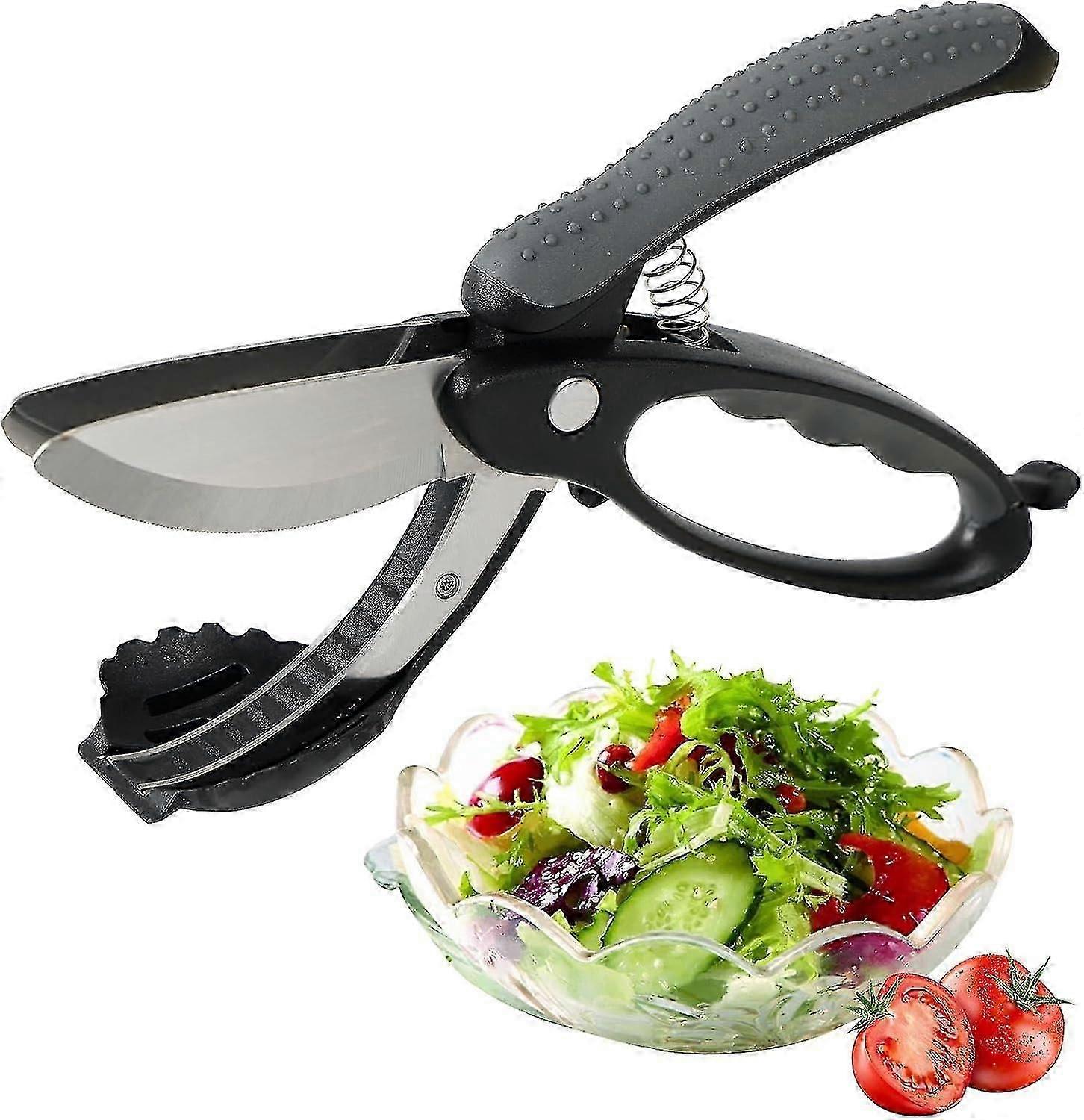 Salatschere, Salathacker mit Doppelklingen, Salathacker, Salatschere für gehackten Salat