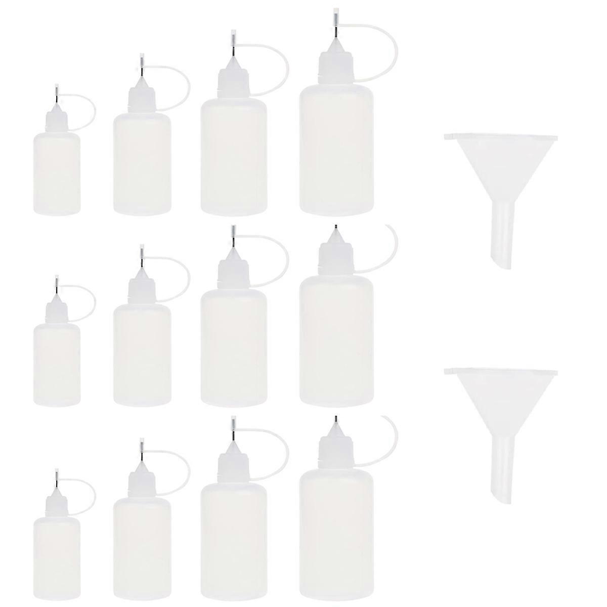 12Pcs Fine Tip Glue Applicator Precision Bottle Needle Tip Applicator Oiler Bottle Needle Tip Bottl