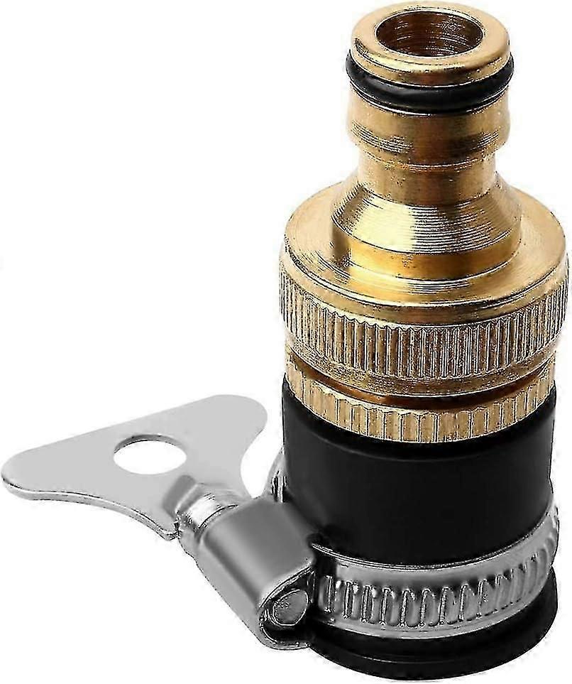 Round Faucet Connector, Brass Hose Connectors with Diameter 1/2'' to 3/4'' Universal Adapter for Faucet Hose