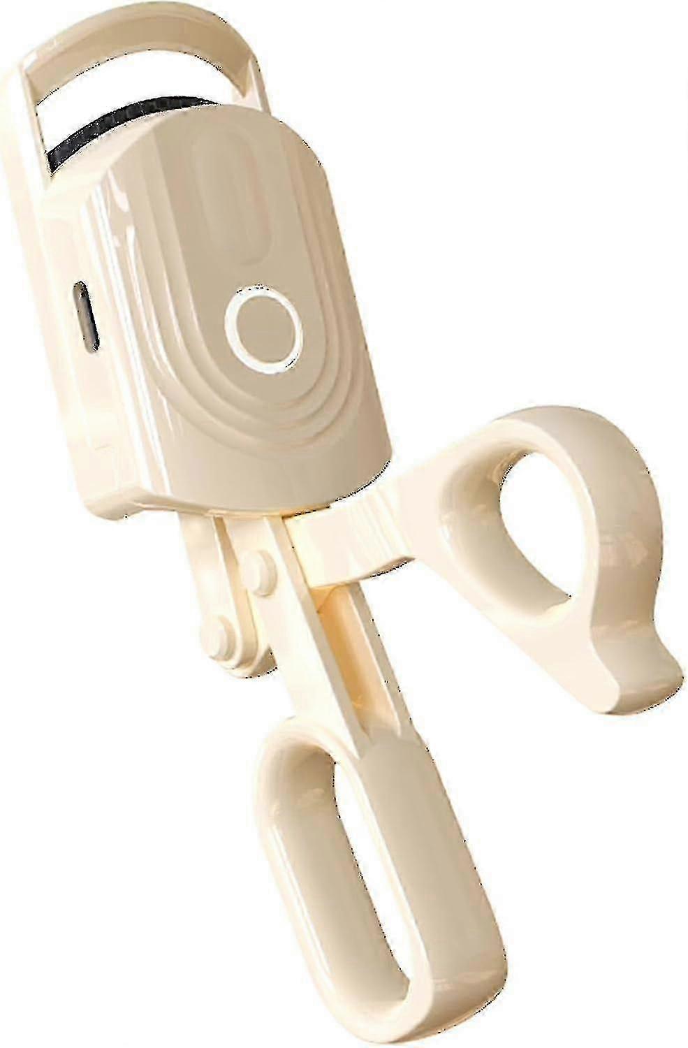 (apricot) Heated Eyelash Curler, Professional Electric Eyelash Curler, 3 Temperature Modes, Portable Usb Rechargeable Heated Eyelash Curler, Natural A