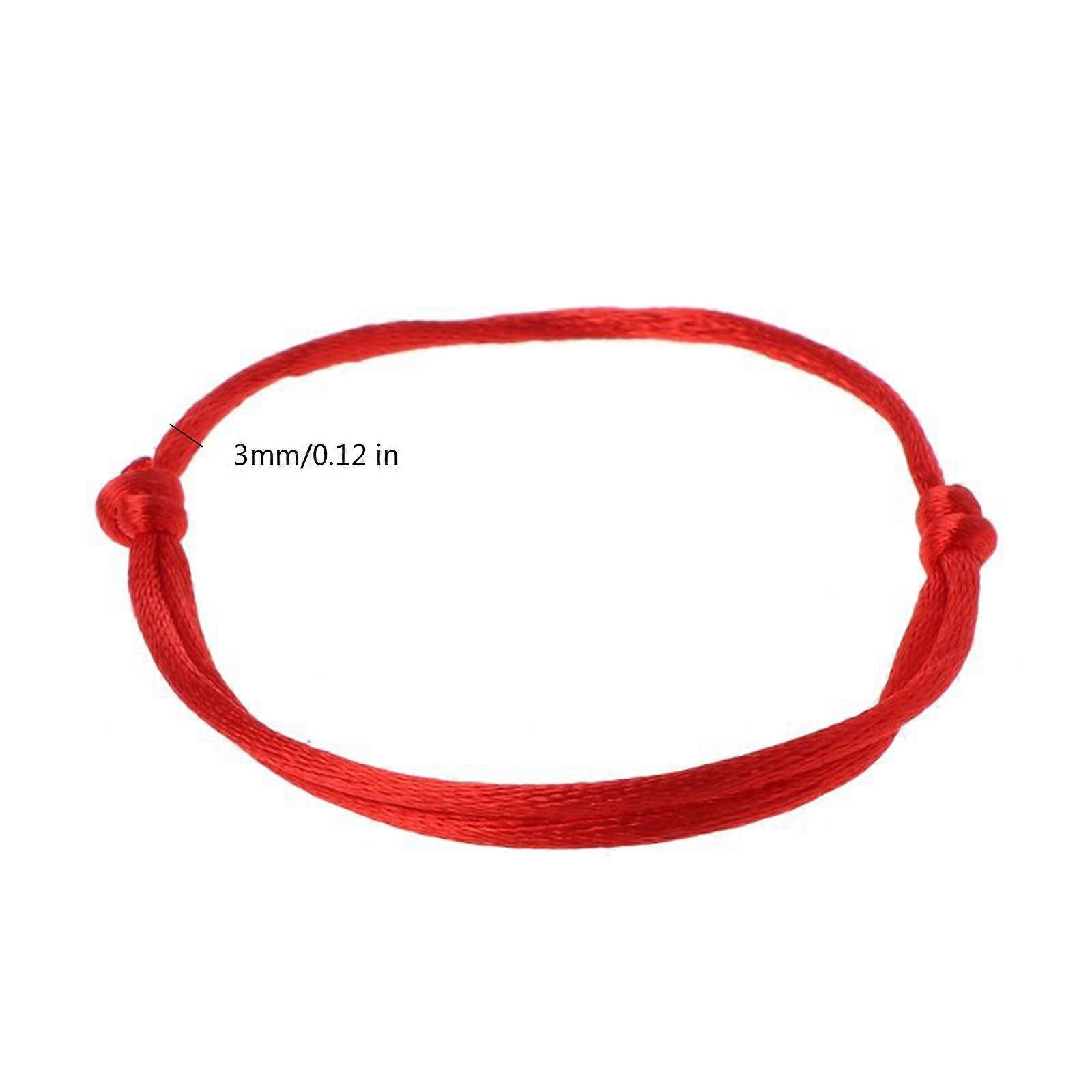 10Pieces Red String of Fate Bracelets Kabbalah for Protection Good Luck Simple Matching Bracelets for Lover Women Men  Red Other