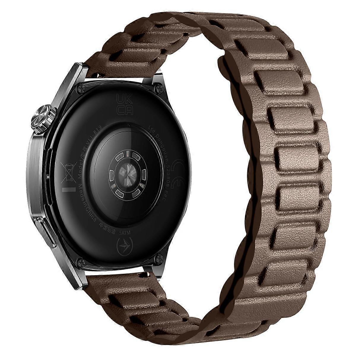 I-shaped Three-piece Leather Magnetic Watch Band