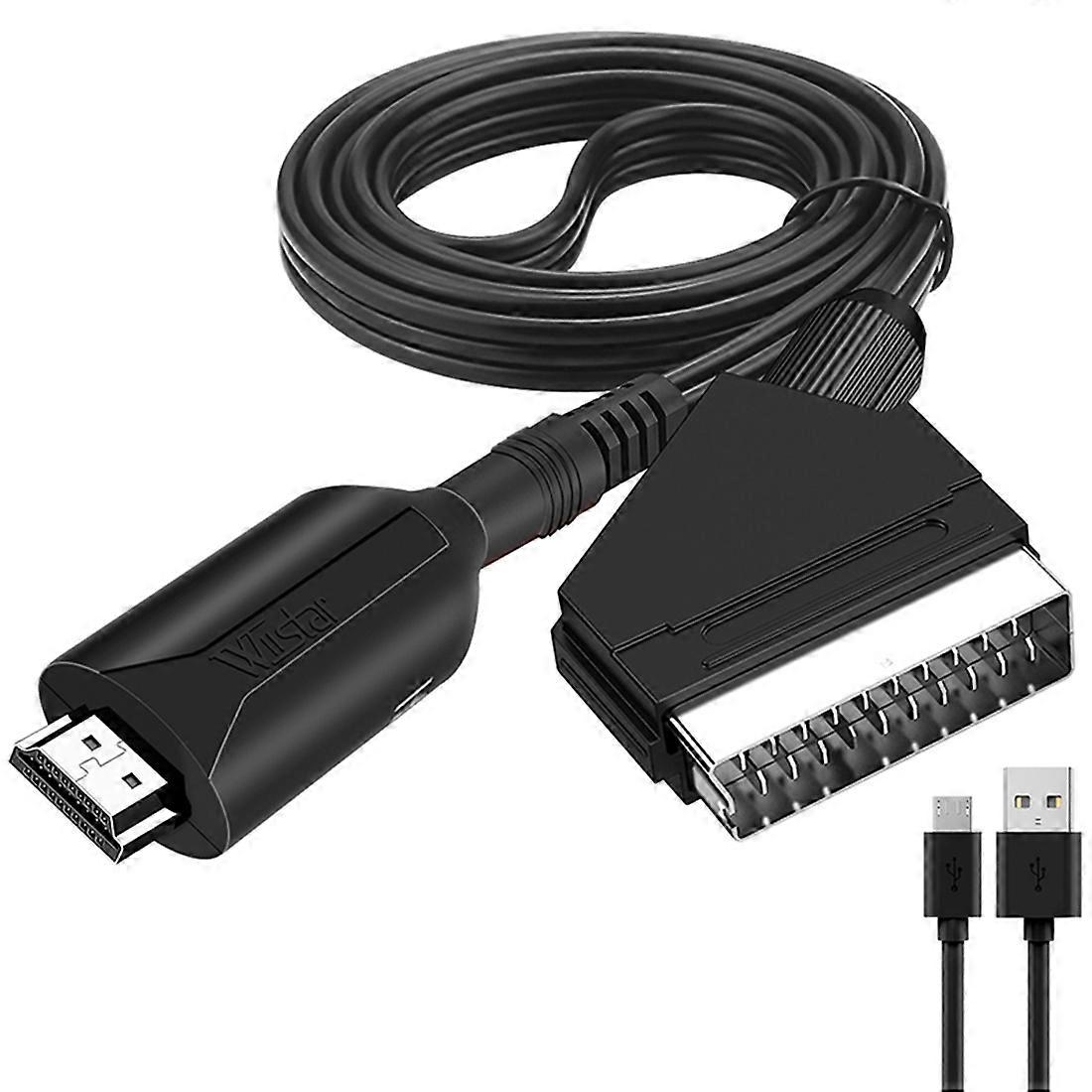 WIISTAR HDMI-Compatible To SCART Adapter Video Audio Converter