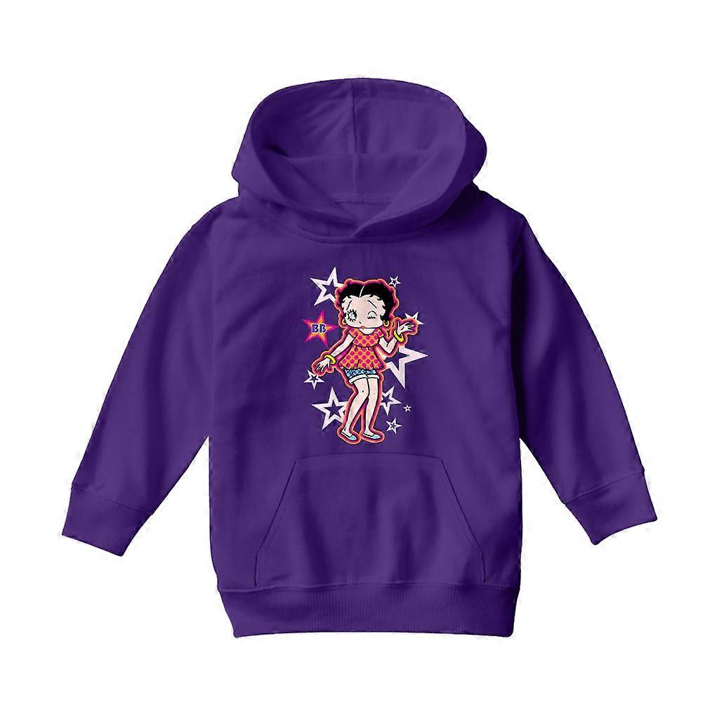 Betty Boop Espadrilles Dots and Stars Kid's Hooded Sweatshirt