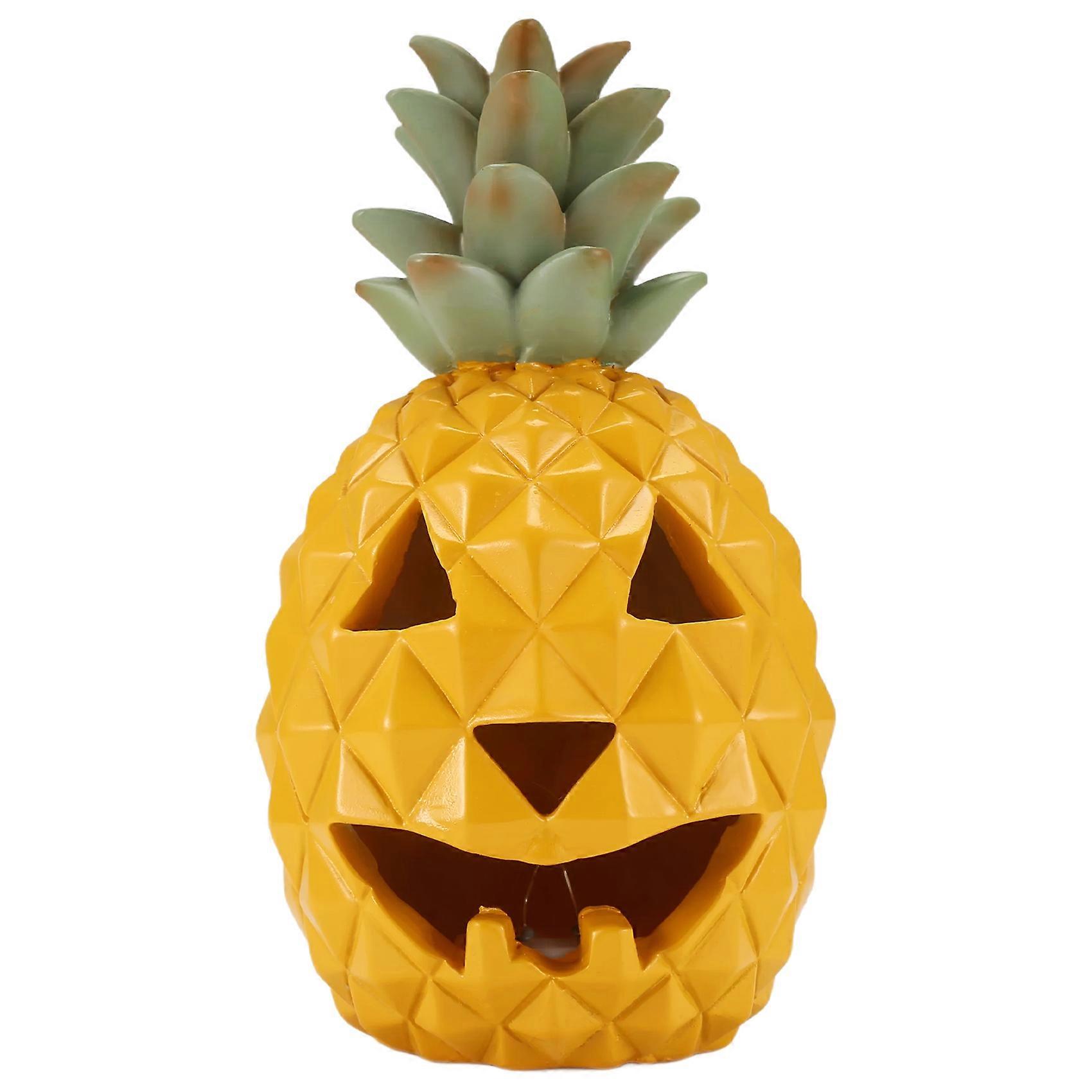 Pineapple Lantern - Yellow Light Halloween Pineapple Lantern