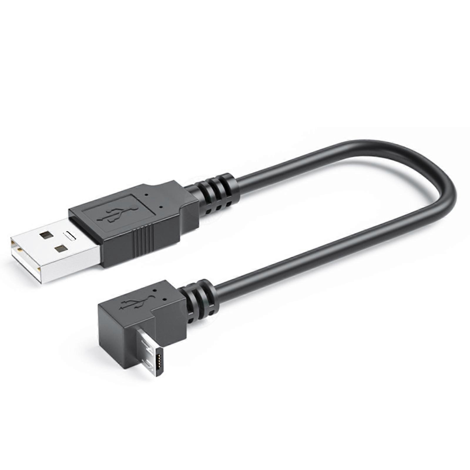 USB2.0 to Micro USB Cable Cord 90 Degree Right Angled Connector Up/Down/Right/Left for Phones, Tablets, Speaker, Fan