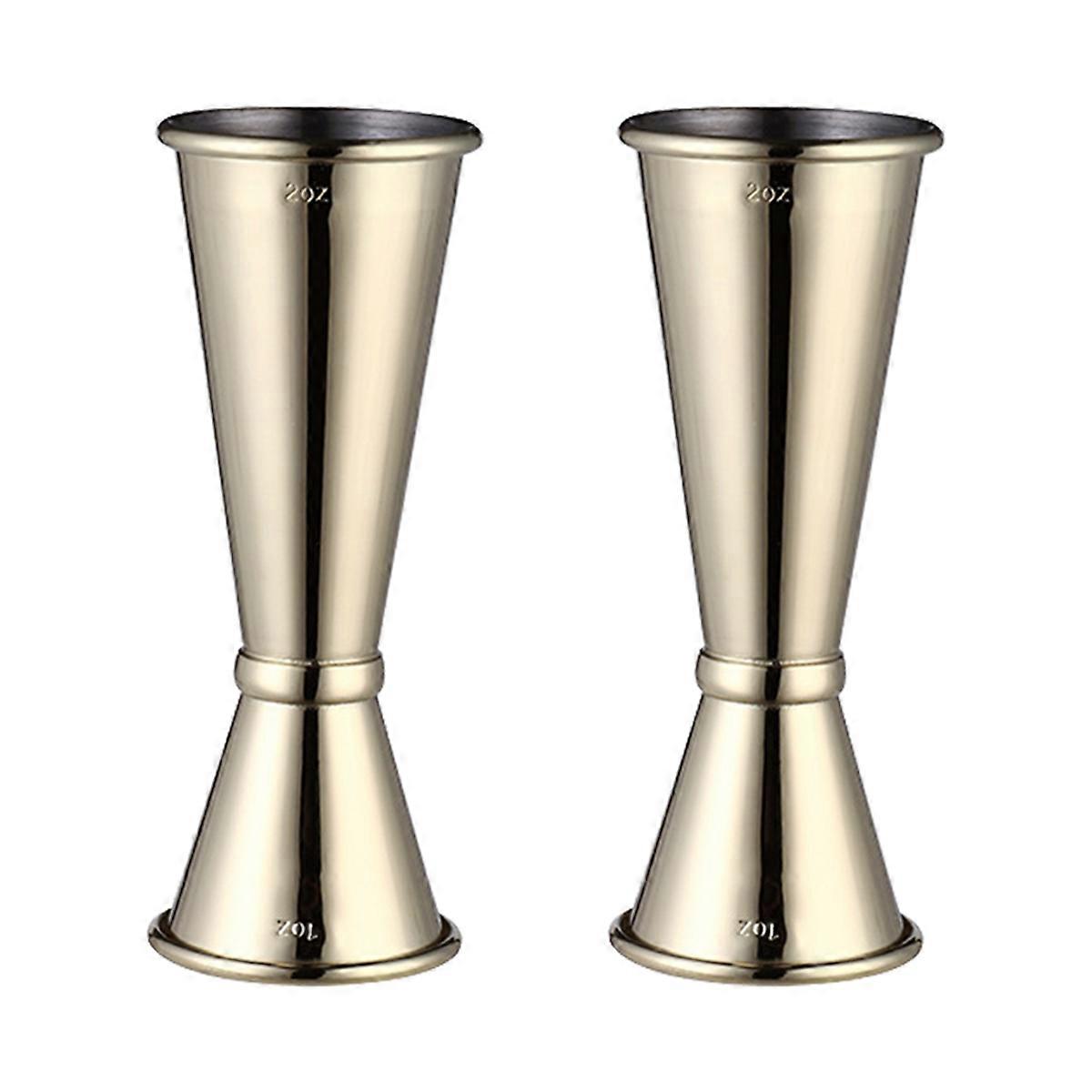 2 Pcs Jigger for Bartending 1oz 2oz Stainless Steel Jigger Japanese Style Double Jigger Measuring To