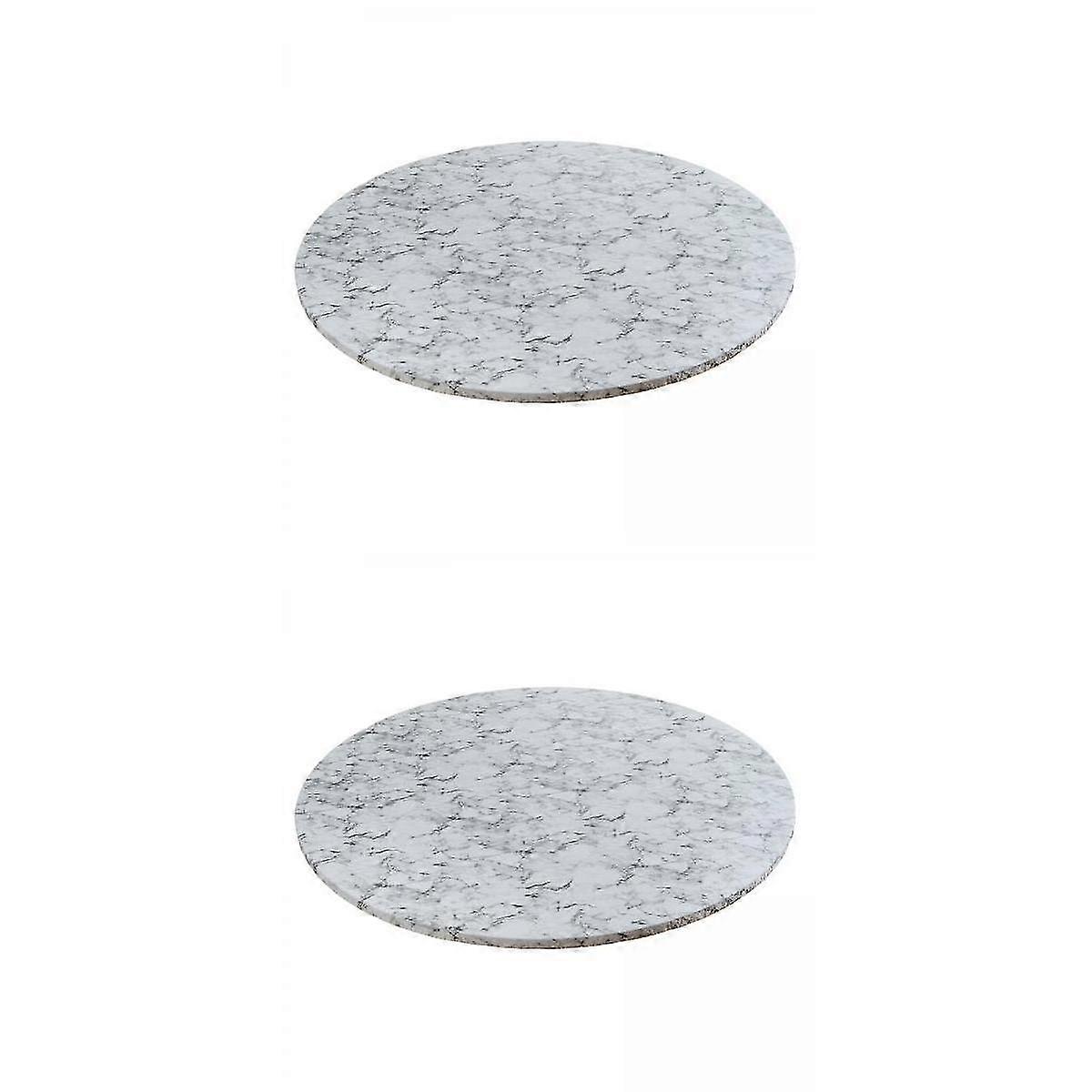 2pcs Round Vinyl Fitted Tablecloth Table Cover with Flannel Backing