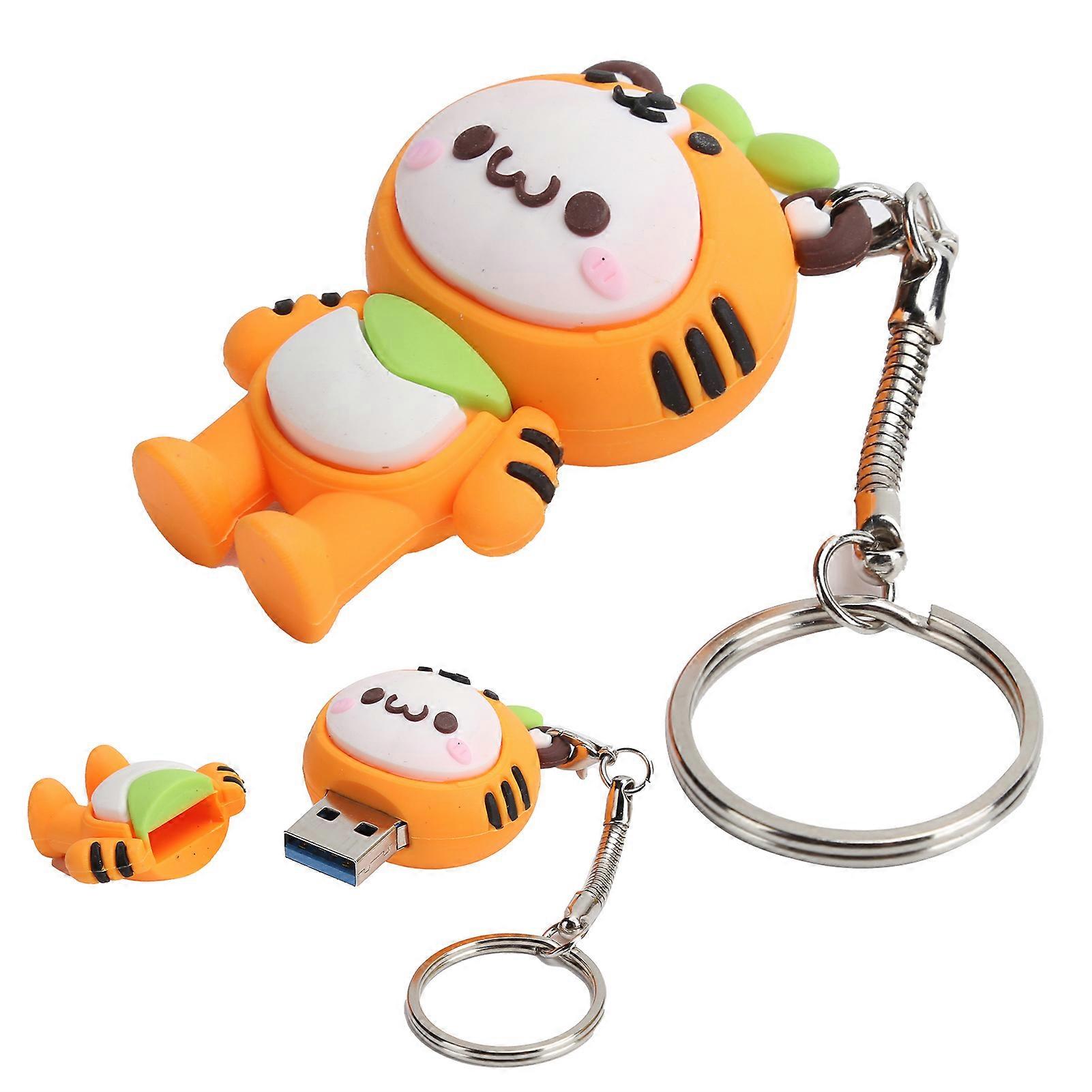 U Disk USB2.0 8GB Tiger Pattern with Type-C Adapter Flash Drive