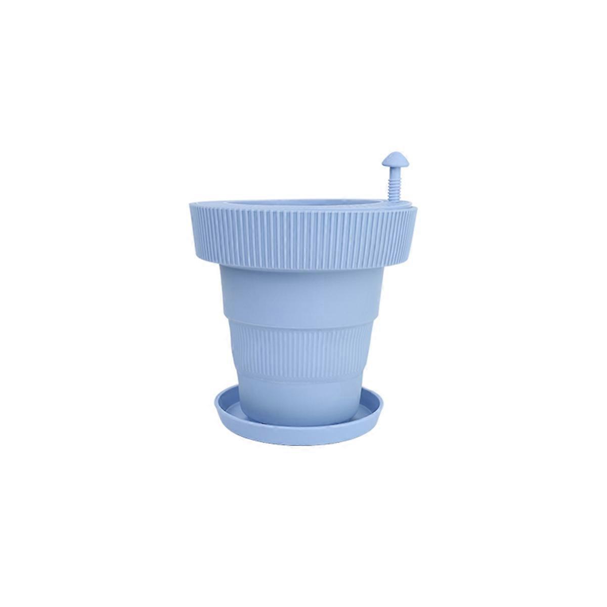 Outdoor or Indoor Flower Pots with Self-Watering Function, Flower Pots with Drainage Holes and Plate
