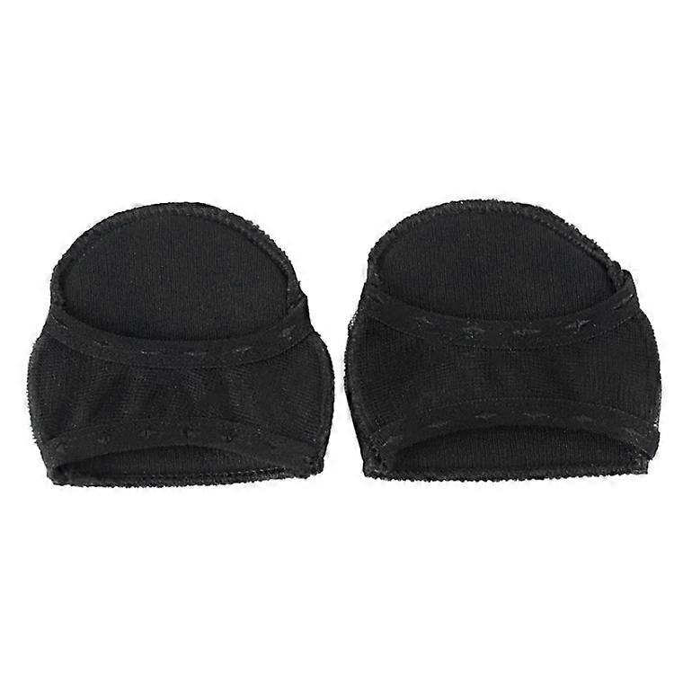 Invisible Forefoot Pads-5 Pairs Thickened Sponge,Sweat-Absorbent,Breathable,Black Fish Mouth Black