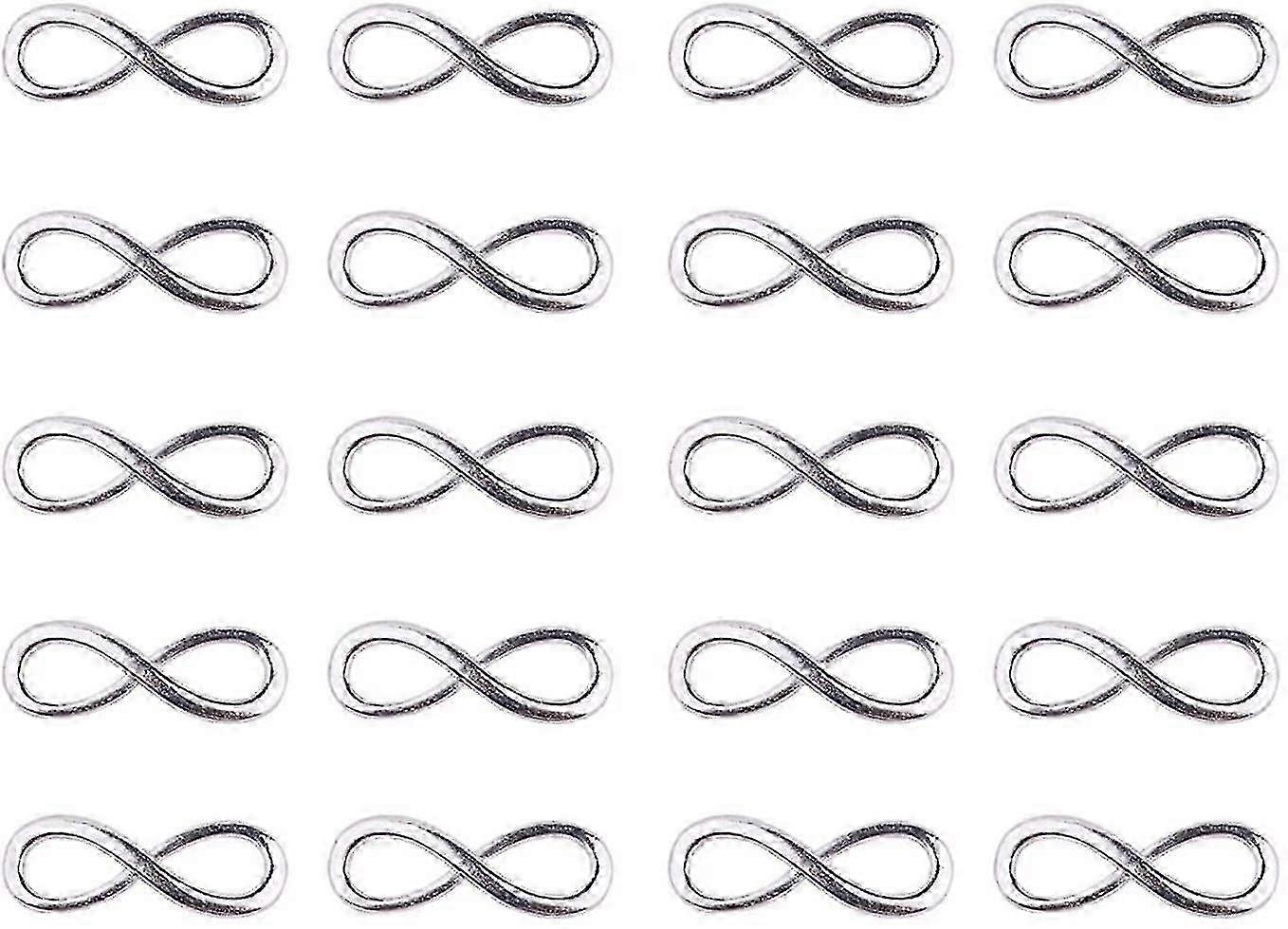 Elite 20 Pz In Lega Una Direzione Infinito Simbolo Connettori Link Charms Pendenti 30x10x2mm per FAI DA TE Braccialetto Collana Gioielli Fabbricazione Accessori Argento