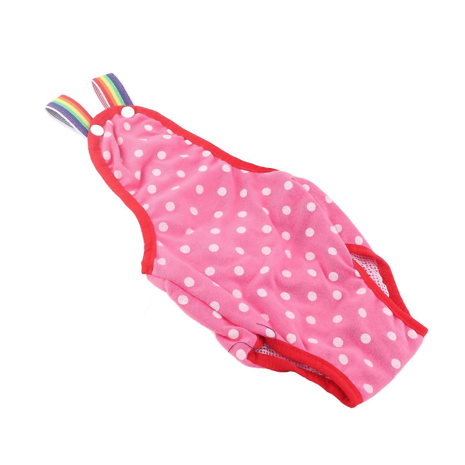 Menstrual Diaper for Dog, Reusable and Washable Cotton Underwear, Rose Red, Size XL