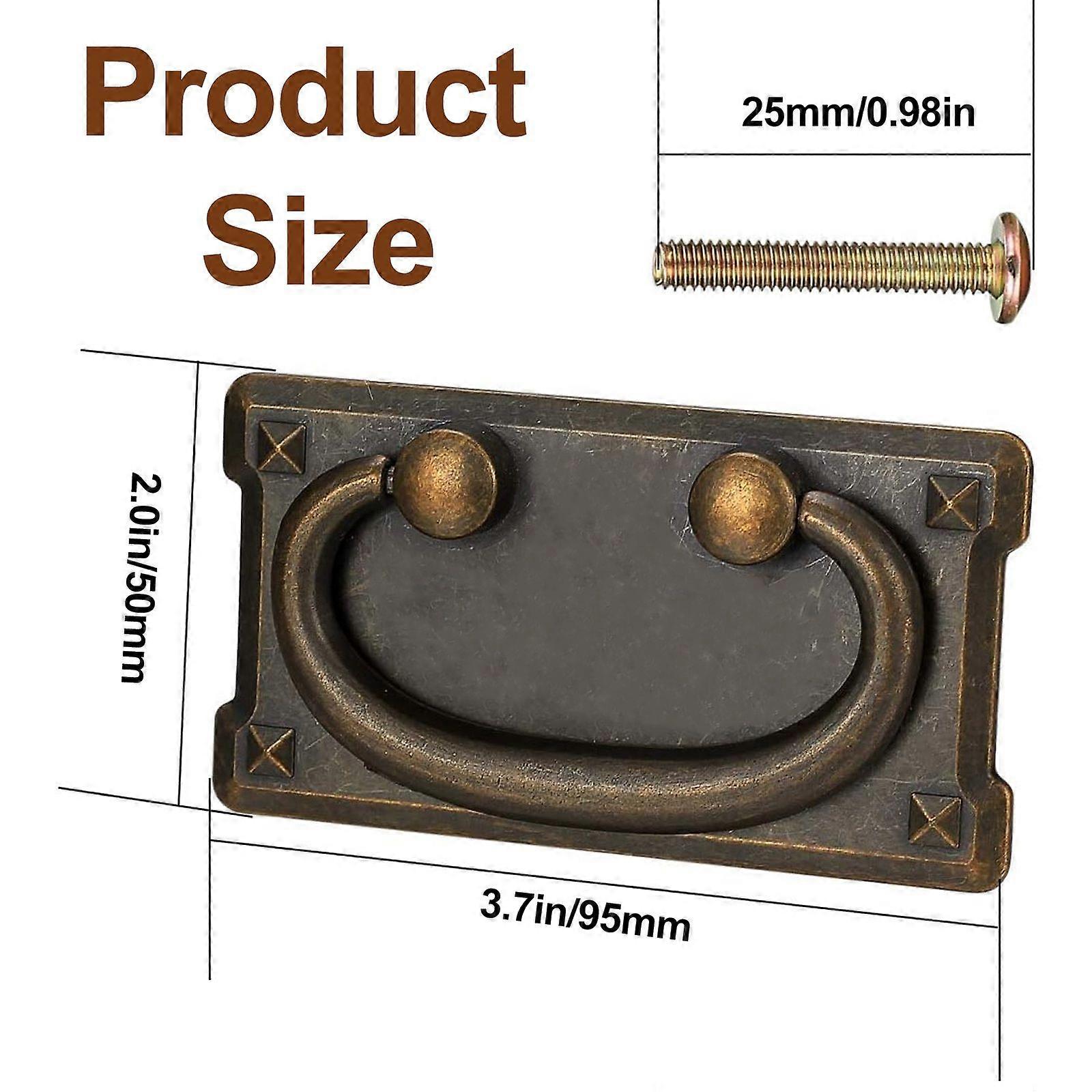 2pcs square handles -9.5 * 5.3 * 7.5cm+4 screws - M4 * 2.5cm