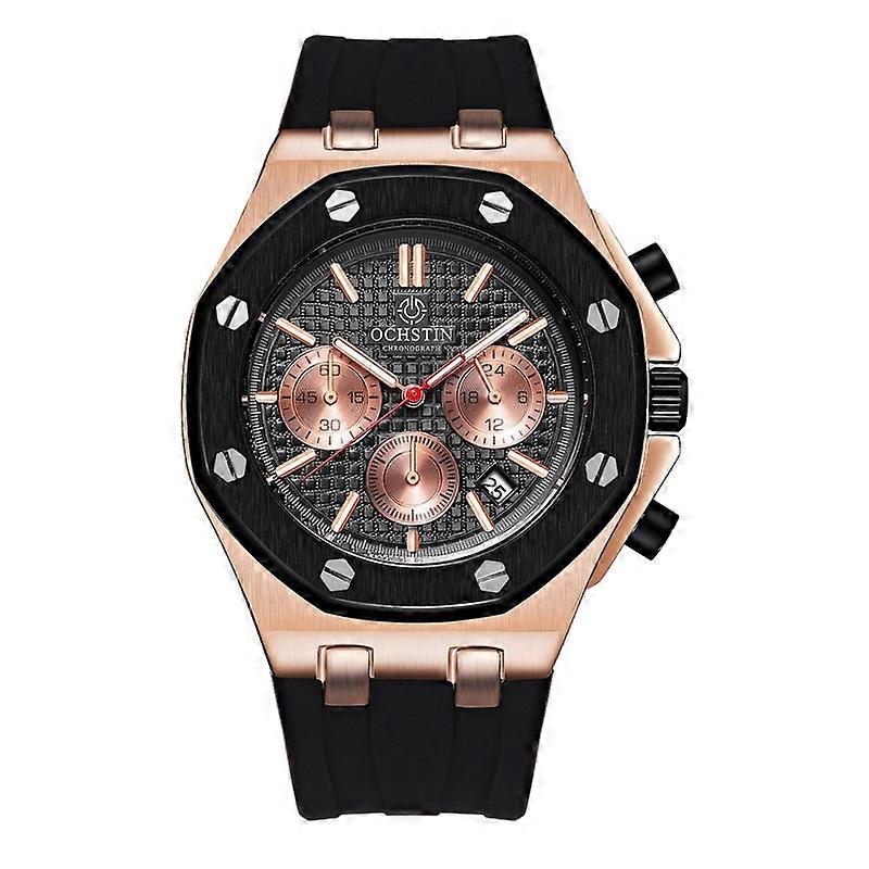 OCHSTIN 6100E Multifunctional Quartz Waterproof TPU Strap Men Watch