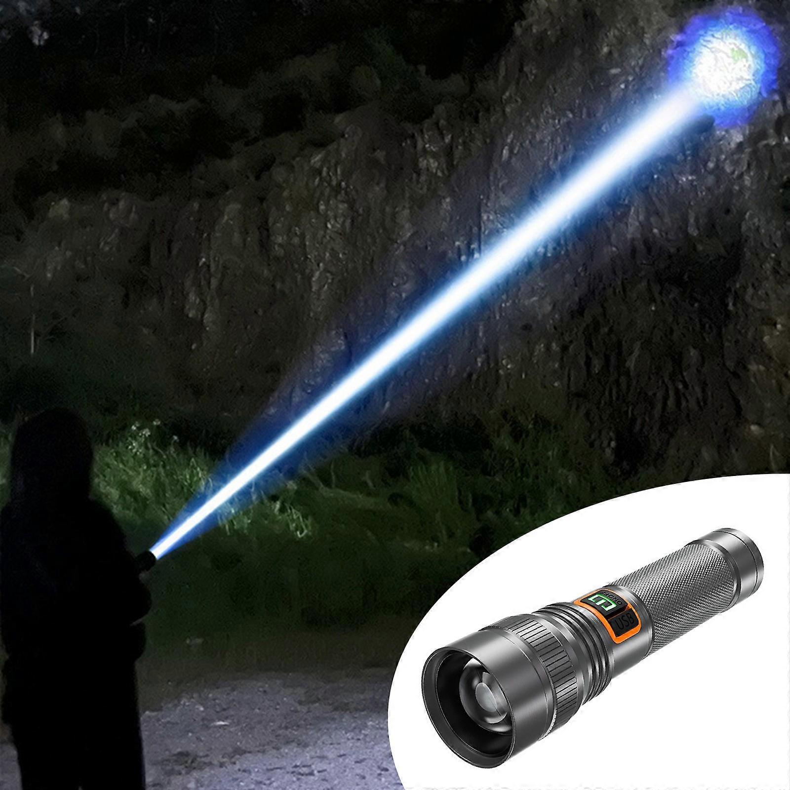 High Brightness Bead Flashlight Retractable USB Charging Large Capacity Battery With Longlasting Battery Life For Daily Use ZZ