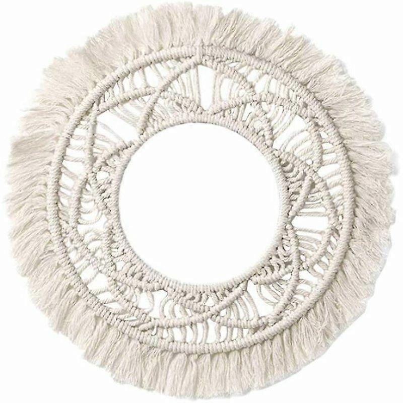 Nordic Bohemian Weaving Tapestry Bohemian Style Wall Hanging Creative Decorative Mirror (Type A Without Mirror)