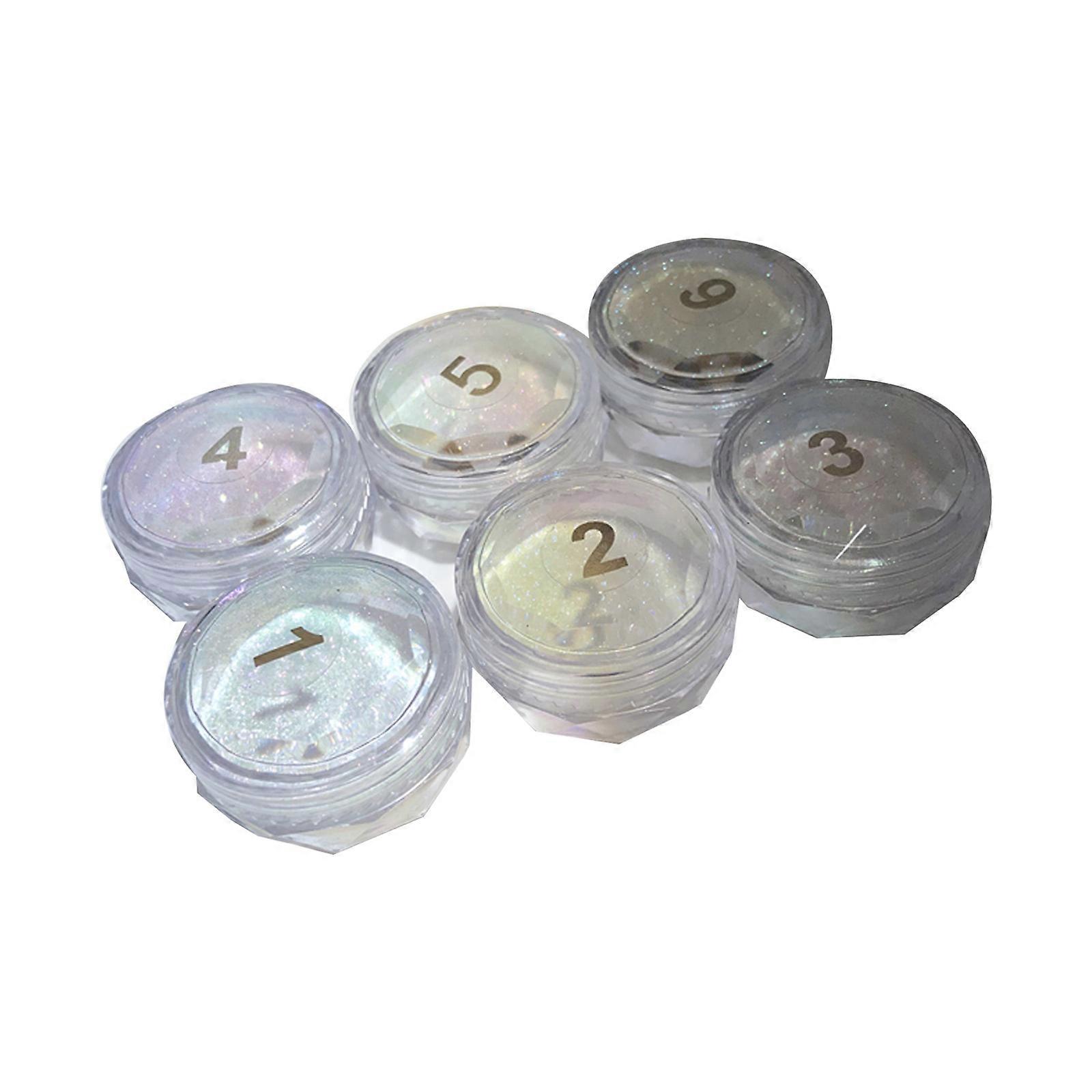 אפוקסי שרף פיגמנט שינוי צבע נציץ אבקת כרום פתיתים פיגמנט אבקות נצנצים עבור אפוקסי שרף אספקת נר צבע 6 צבע חליפת