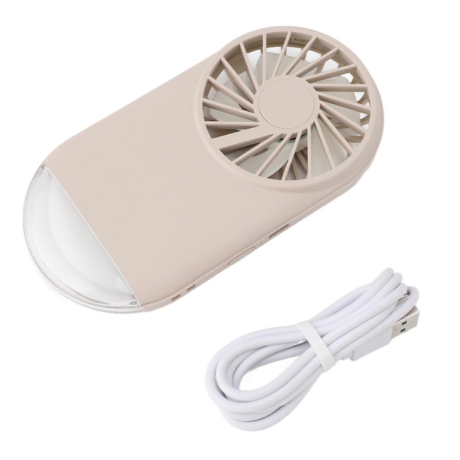 Handheld Mini 4 Speeds Quiet USB Rechargeable Small Portable Eyelash Fan with Desktop Stand and Night Light for Office Outdoor Travel