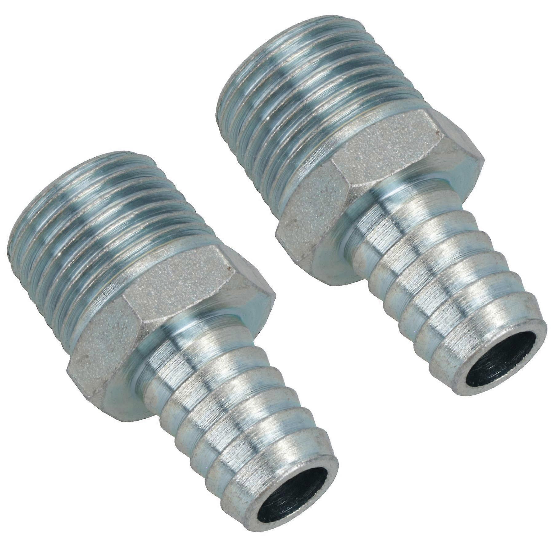 1/4" BSP Thread Hose Tail 1/4" (6mm) Pipe Connector Air Fitting 2 PACK FT033