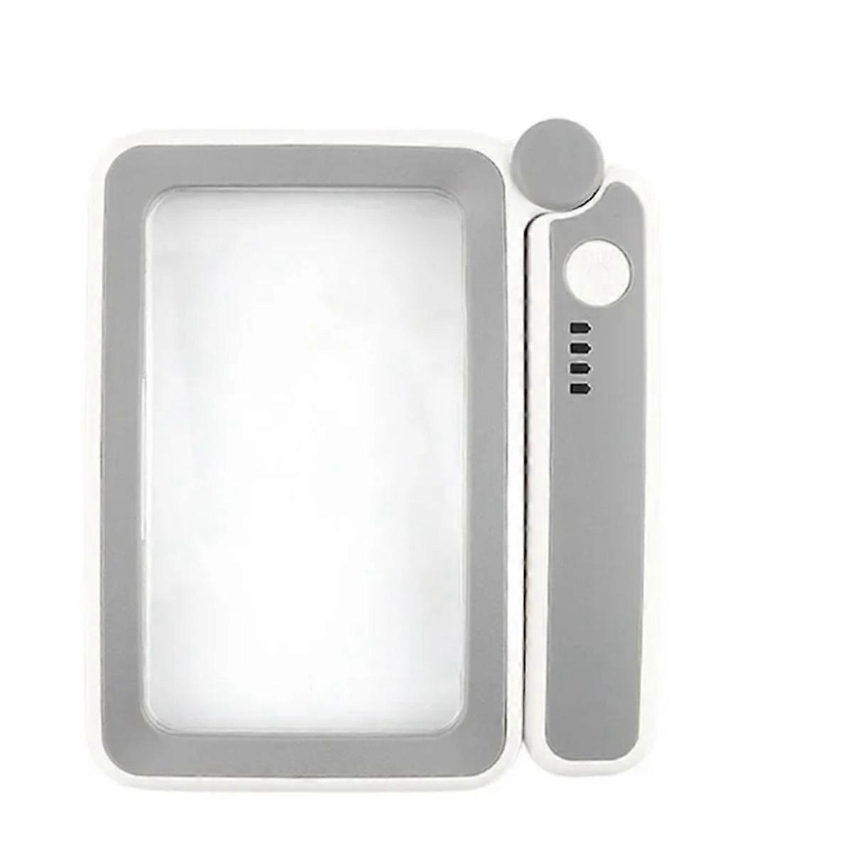 Reading Magnifying Glass with Light, 4X Rechargeable Handheld Illuminated Magnifier Folding Loupe La
