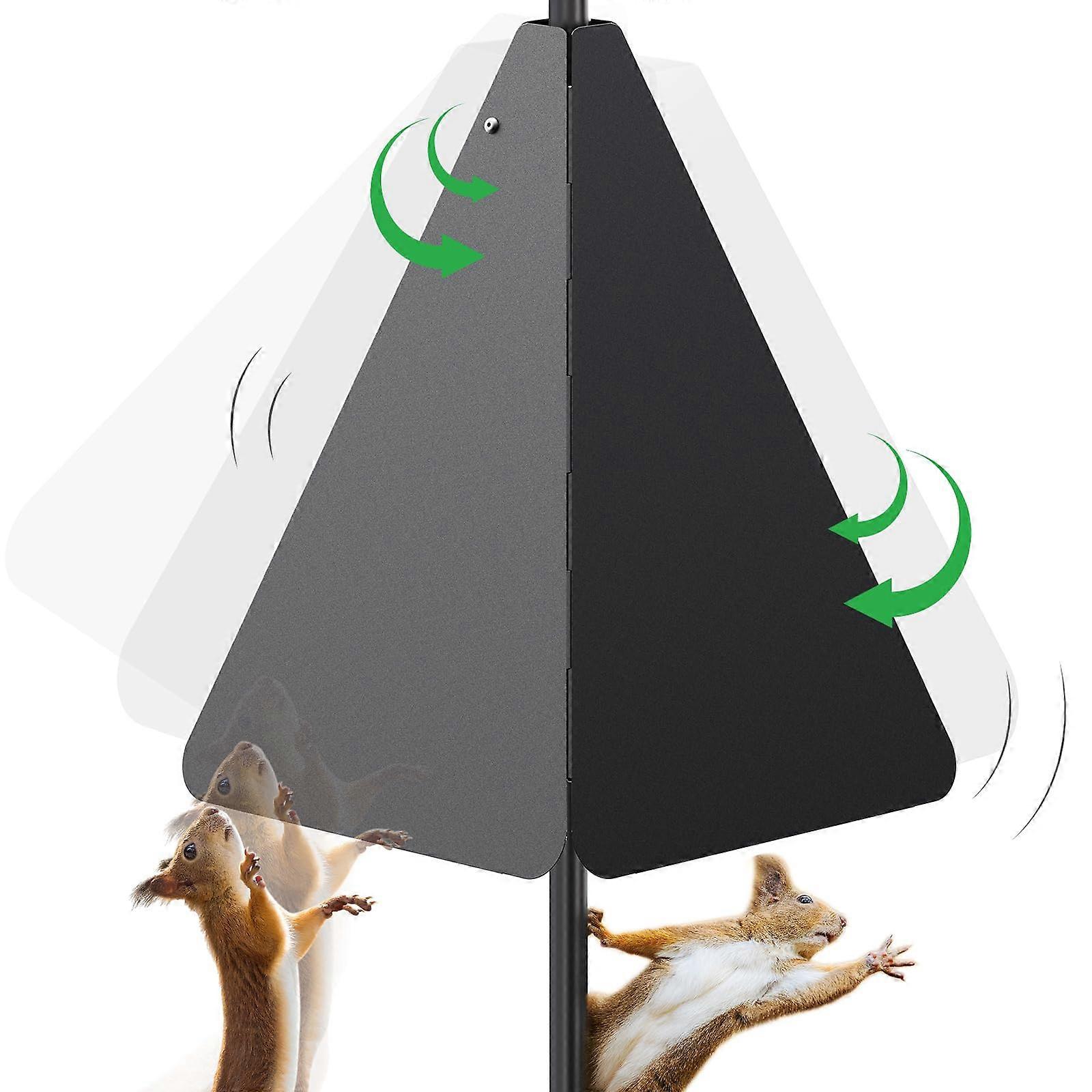 Upgraded Squirrel Baffle with Dual Defense, Squirrel Proof for Bird Feeder Pole Outside