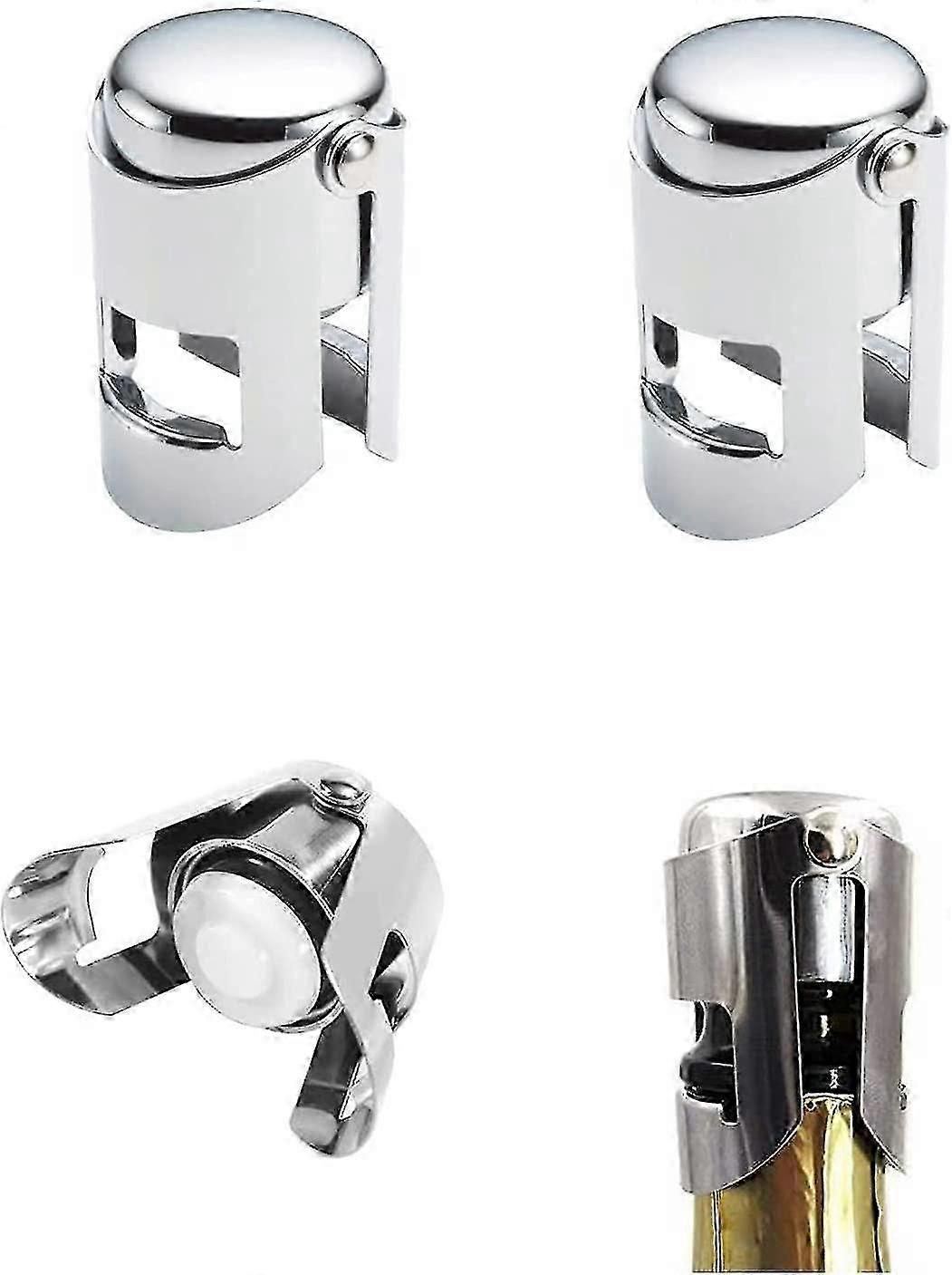 Champagne Corks, 3 Pieces Champagne Bottle Stopper, Keep Your Sparkling Wine Bottle Cool