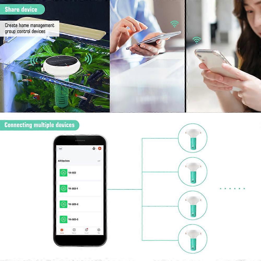 Intelligent Chlorin 7 in 1 PH ORP EC Total Dissolved Solids Salinity Temp CL Test Meter Swimming Pool Water Tester Online Analyzer Solar Powered