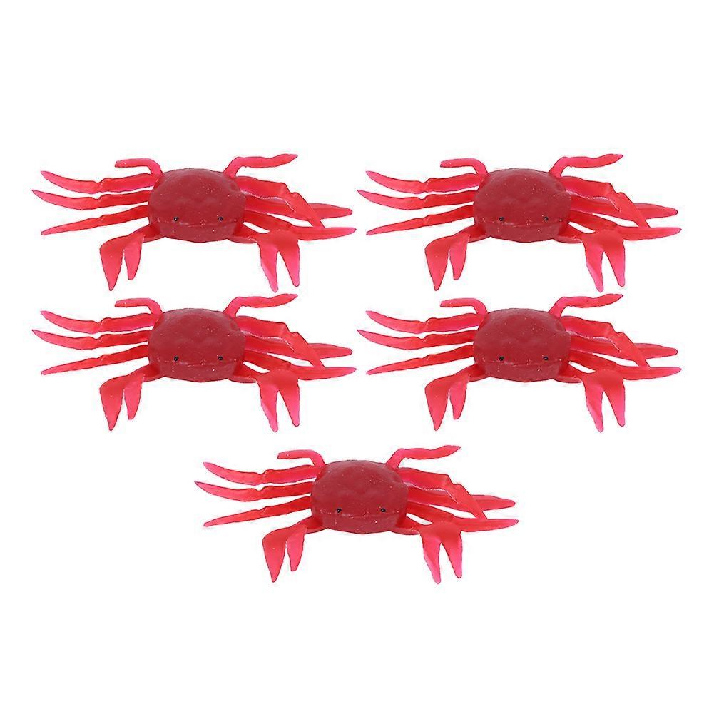 5Pcs Artificial Simulation Three Dimensional Crab Shape Soft Lure Bait Fishing Tackle