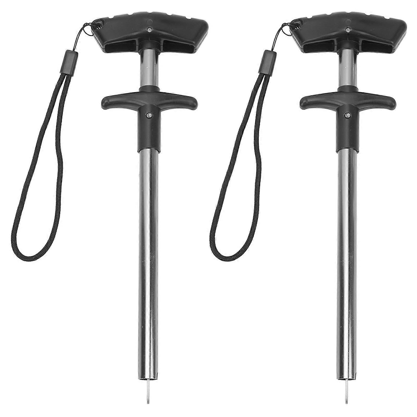 2pcs Remover T Shape Fish Hook Separator Tools Portable Easy Reach Aluminum Fishing Hooks Extractor