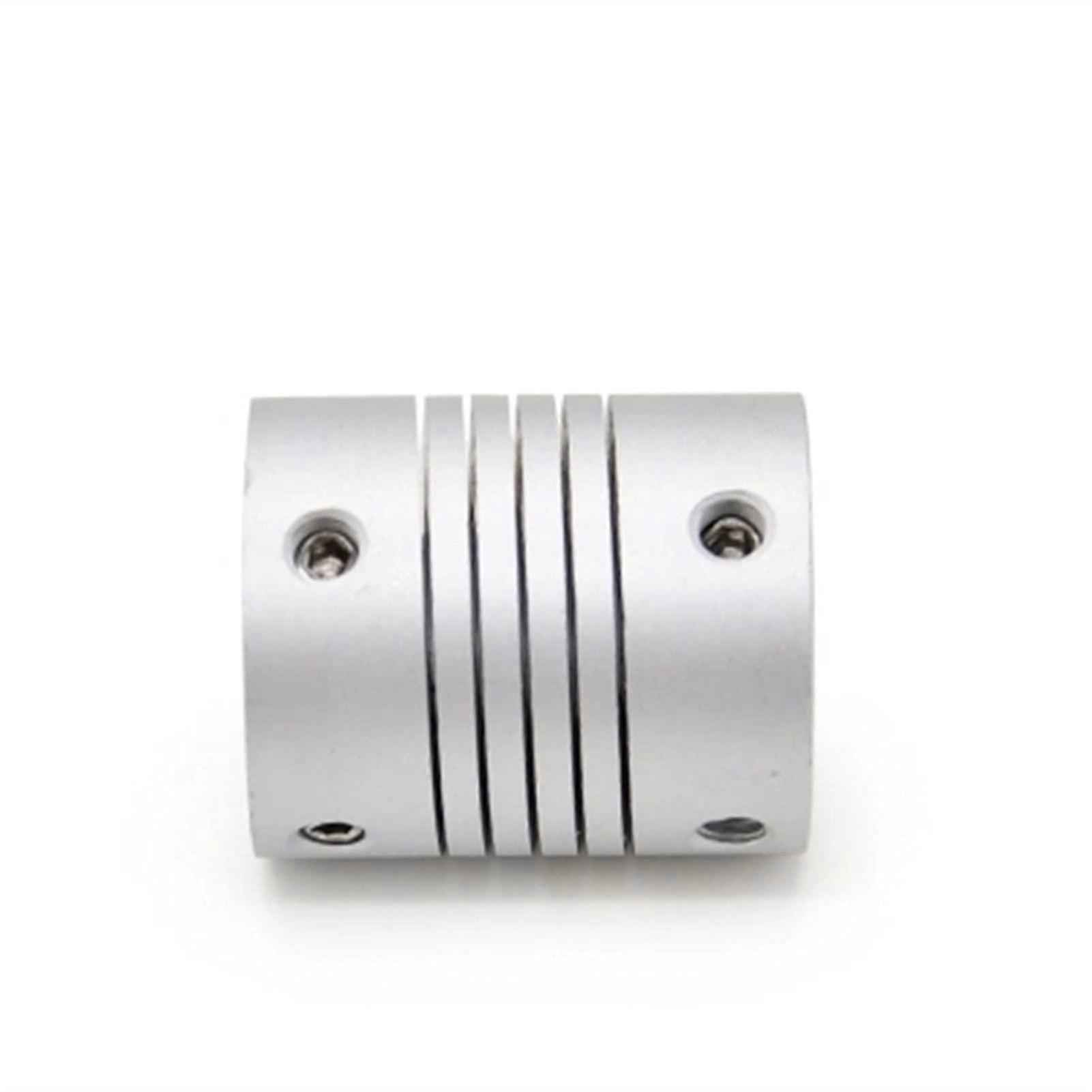 Metal Coupler D19*L25 Aluminium Flexible Jaw Shaft Coupling for CNC Stepper Motor, 3/4/5/6/6.35/7/8/10mm Compatibility, Inner Diameter 8 X 6.35