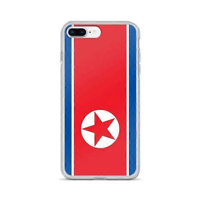 iPhone Case - North Korea - Flag - Soft - Multicolor - Compatible with iPhone 8 Plus
