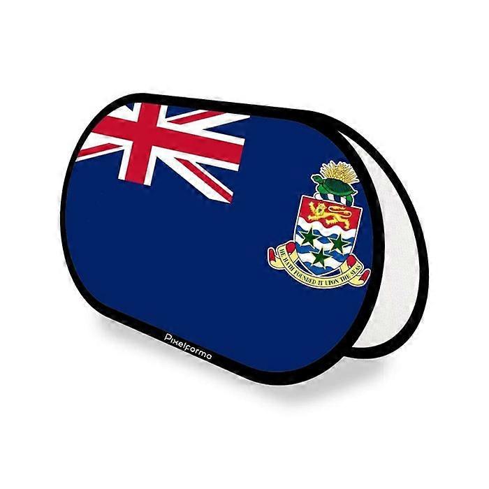 Oval Flag - Advertising Display - Cayman Islands - 70 x 120 cm - Polyester - Retractable Foldable
