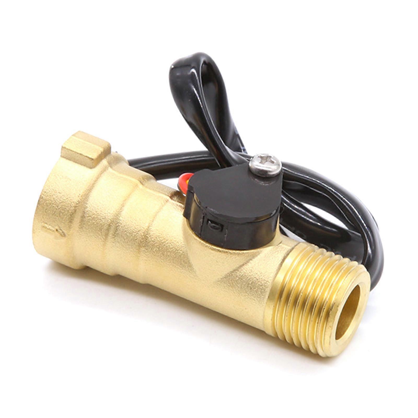 Hall Effect Liquid Flow Sensors DN15 Water Flow Sensors Copper Housing Easy Installation 1-30L/min for Water Heaters