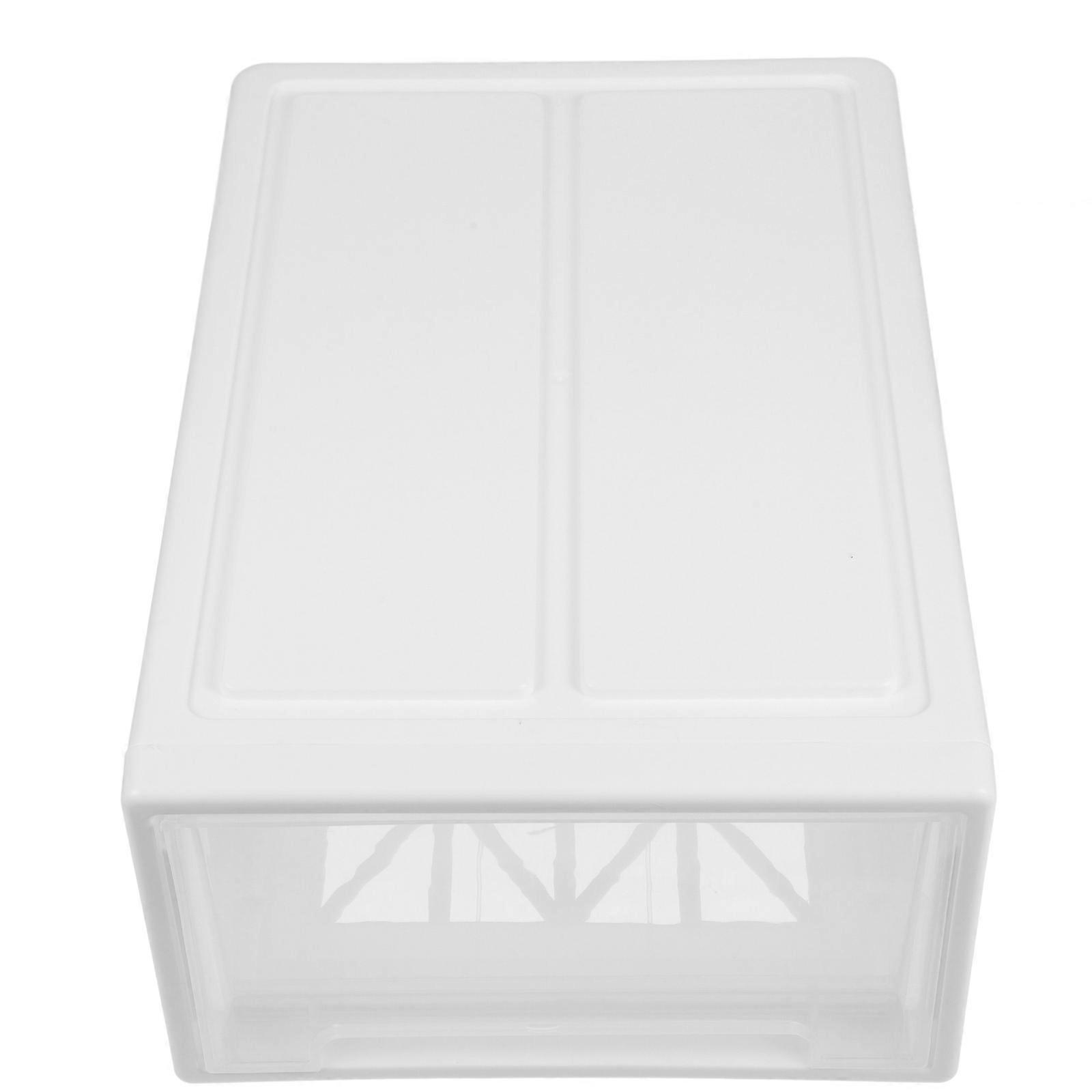 Stackable Transparent Plastic Storage Box for Clothes & Shoes, Lightweight Drawer Type Organizer for Home Storage