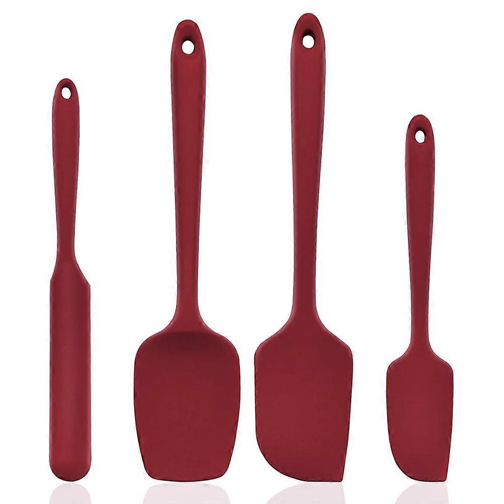 Silicone Spatula|Silicone Baking Tool - Large Spatula + Large Spatula + Spatula + Small Spatula - Red