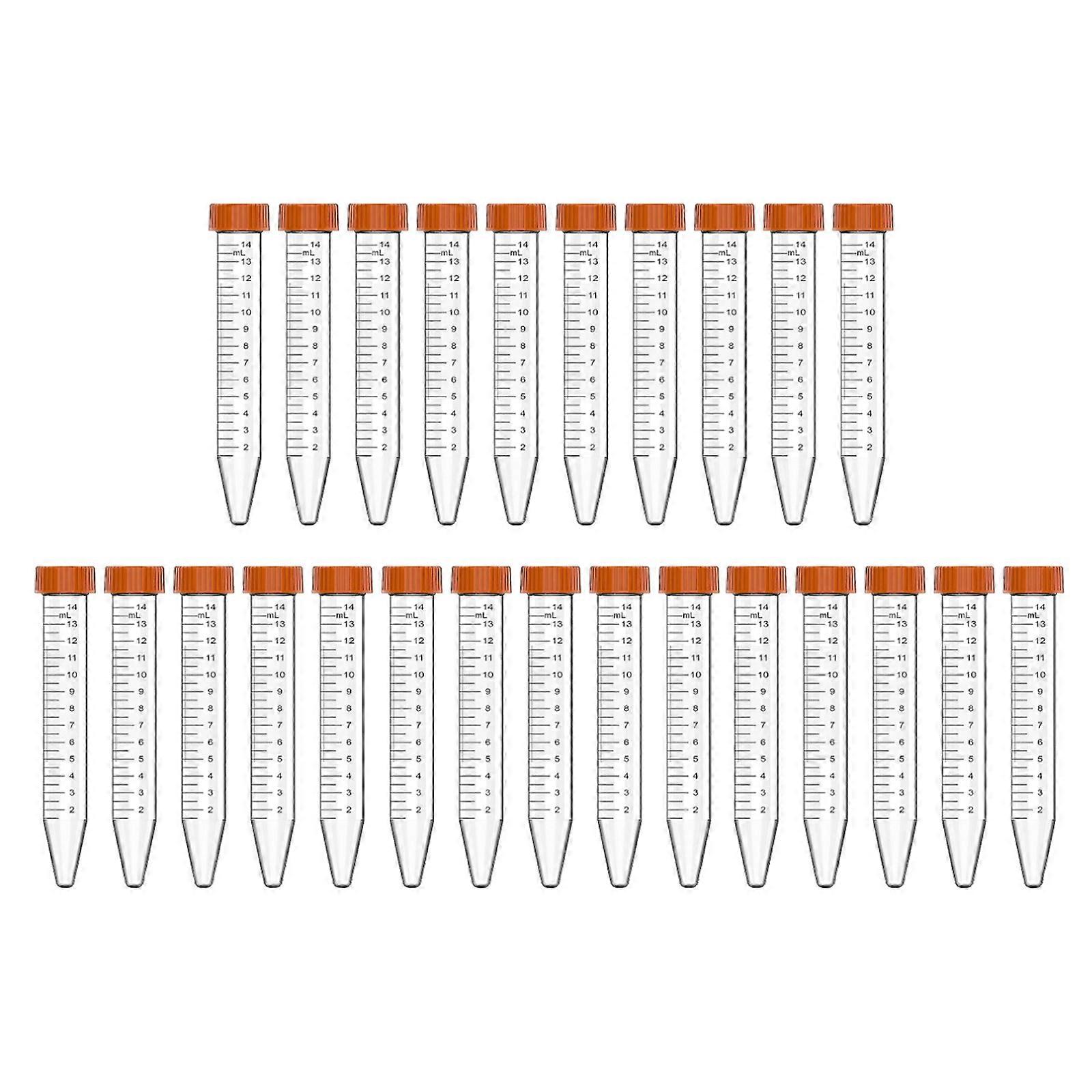 25Pcs Graduated Centrifuge Tubes 15ml 50ml Conical Tubes with Leak-Proof Screw Caps Plastic Container, Graduated Tubes
