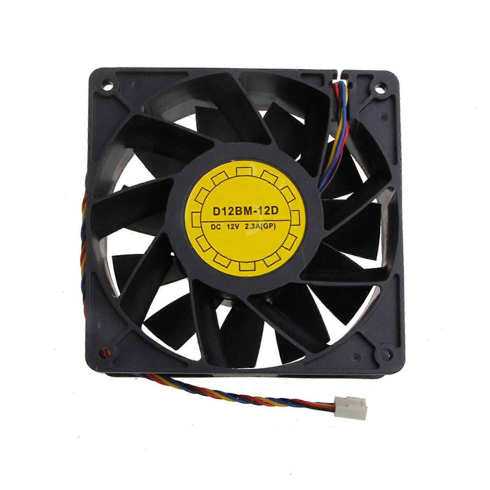D12BM-12D CPU Fan 12038 12V 4-Pin PQM Temperature Control Cooling Fans 12cm 4700 rpm Strong Airflow Fan 2.3A