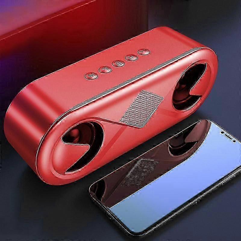 S6 Portable Subwoofer Mini Card Bluetooth Speaker (red)