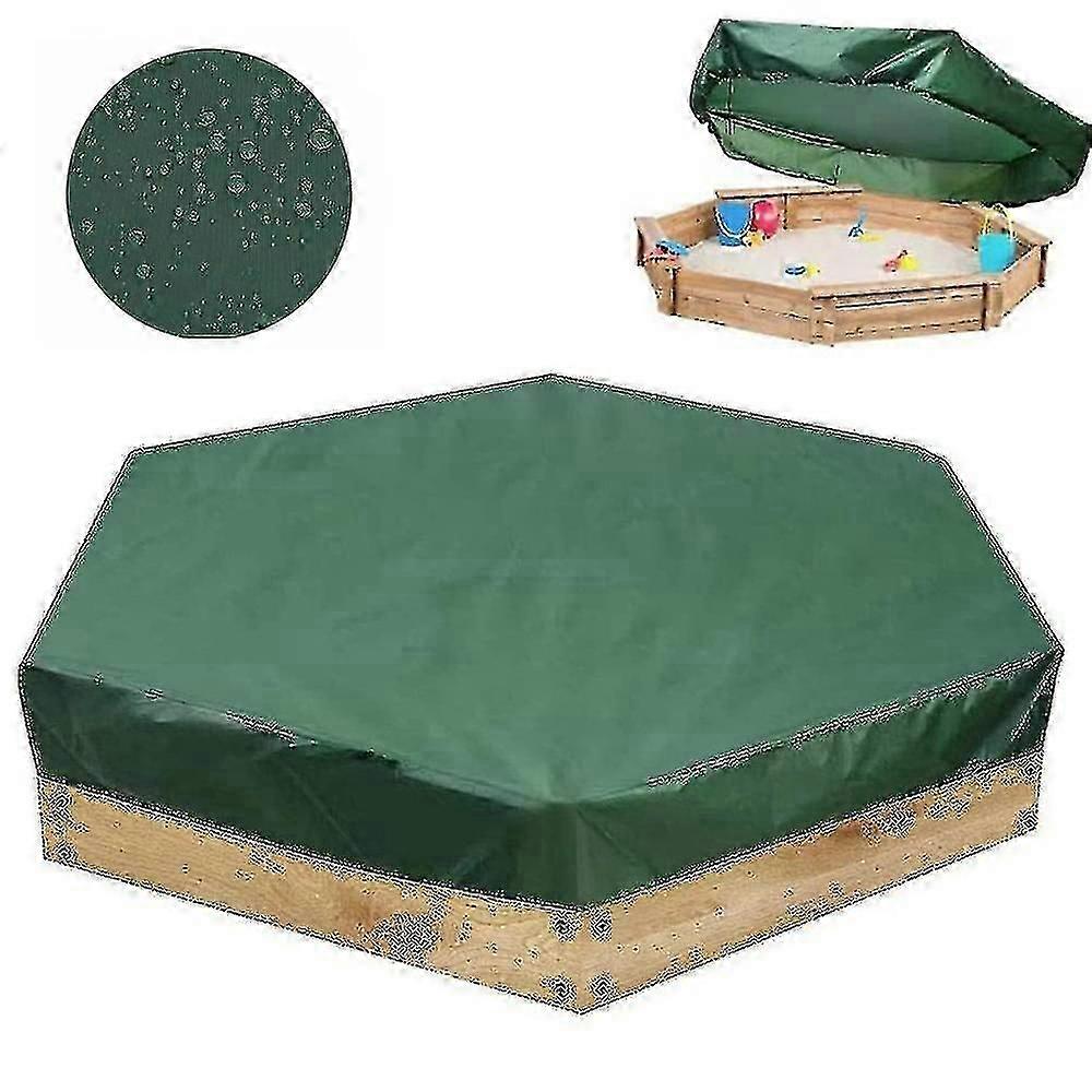 Sandbox Cover, Hexagon Sandbox Sandpit Cover with Drawstring Waterproof Sandbox Pool Cover Oxford Protective Cover for Sandpit Canopy Sand Toys Protec