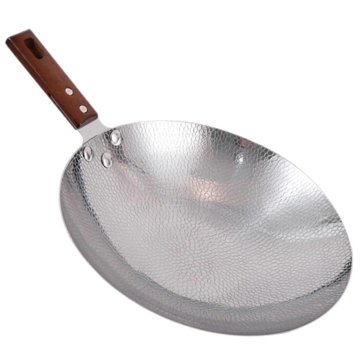 Hand Hammered Stainless Steel Wok and Omelette Pan with Non-Stick Coating for Induction Cooktops