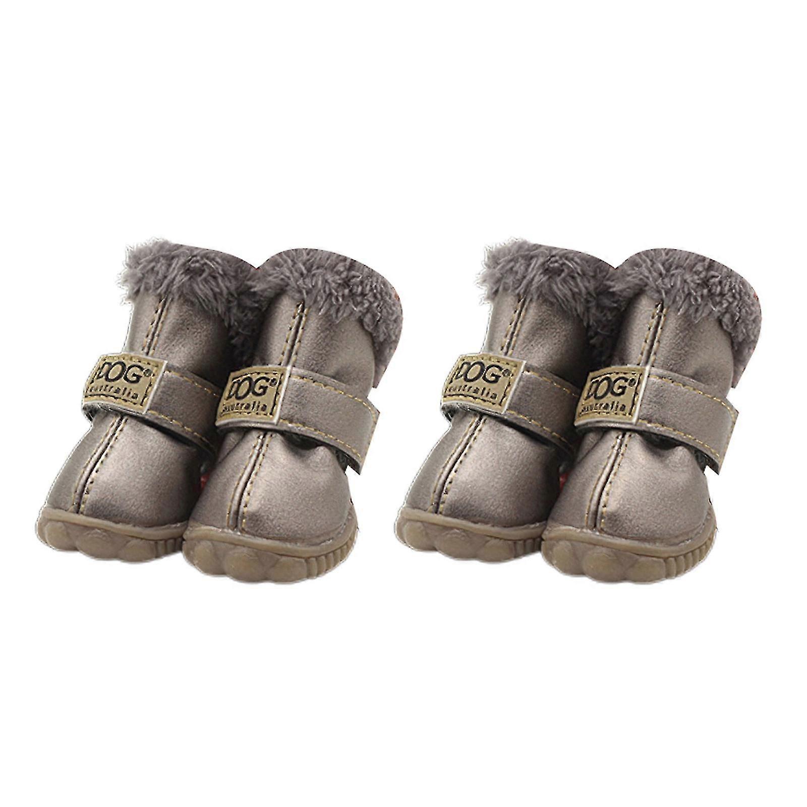 Breathable Dog Boot Warm for Protecting Paws Dog Booties Dog Shoes for Durable Anti-Dirty Straps Non-Slip Silver 1