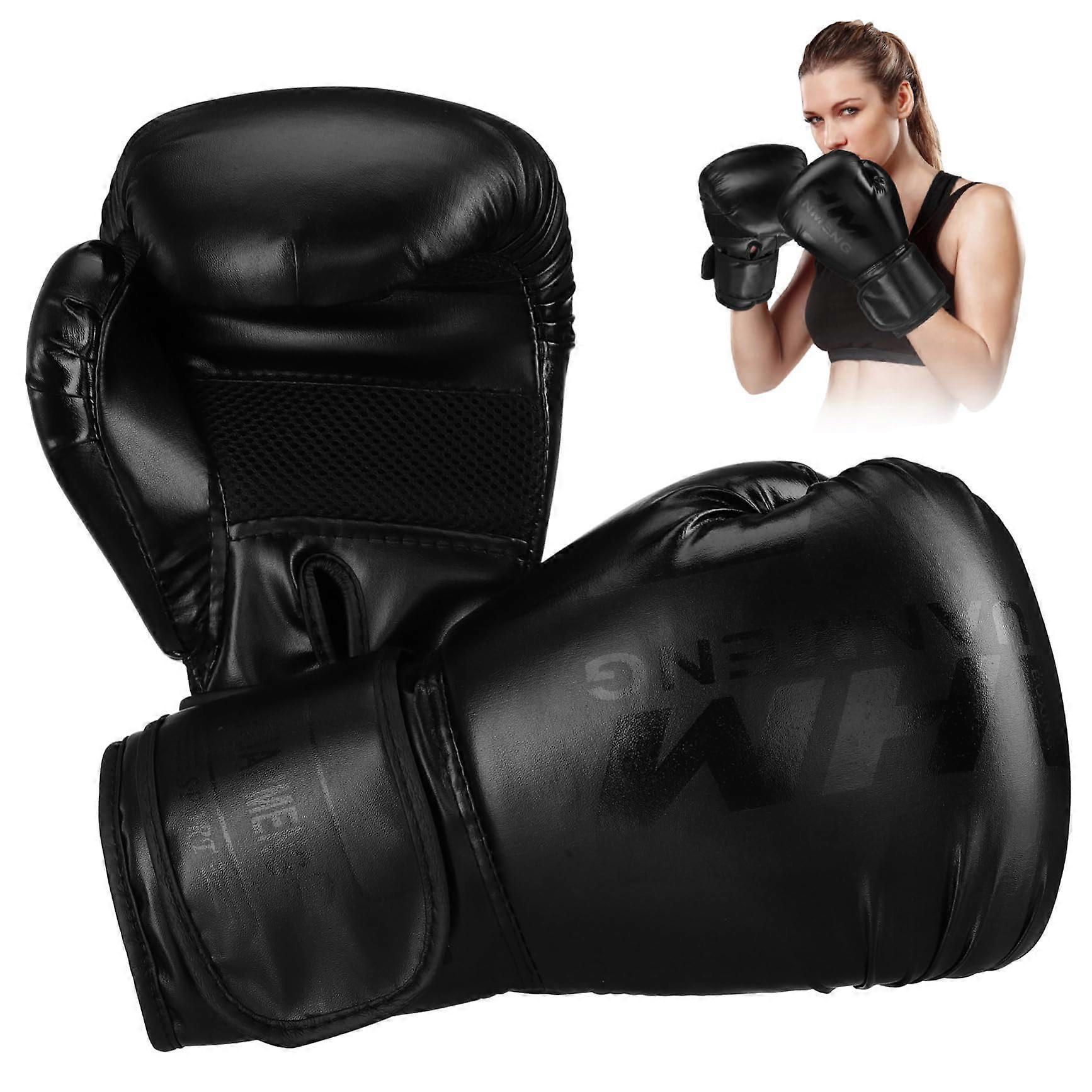 Men's Boxing Gloves 1 Pair PU Ergonomic Design for Training Sparring Durable Comfortable Size M Red Color